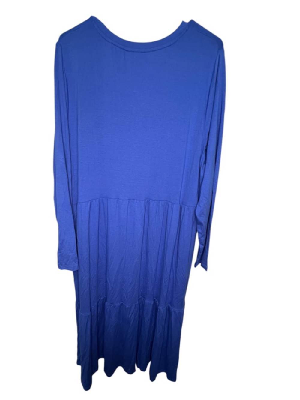 NWT M&S Collection Blue Tiered Long Sleeve Midi Dress - Picture 5 of 6